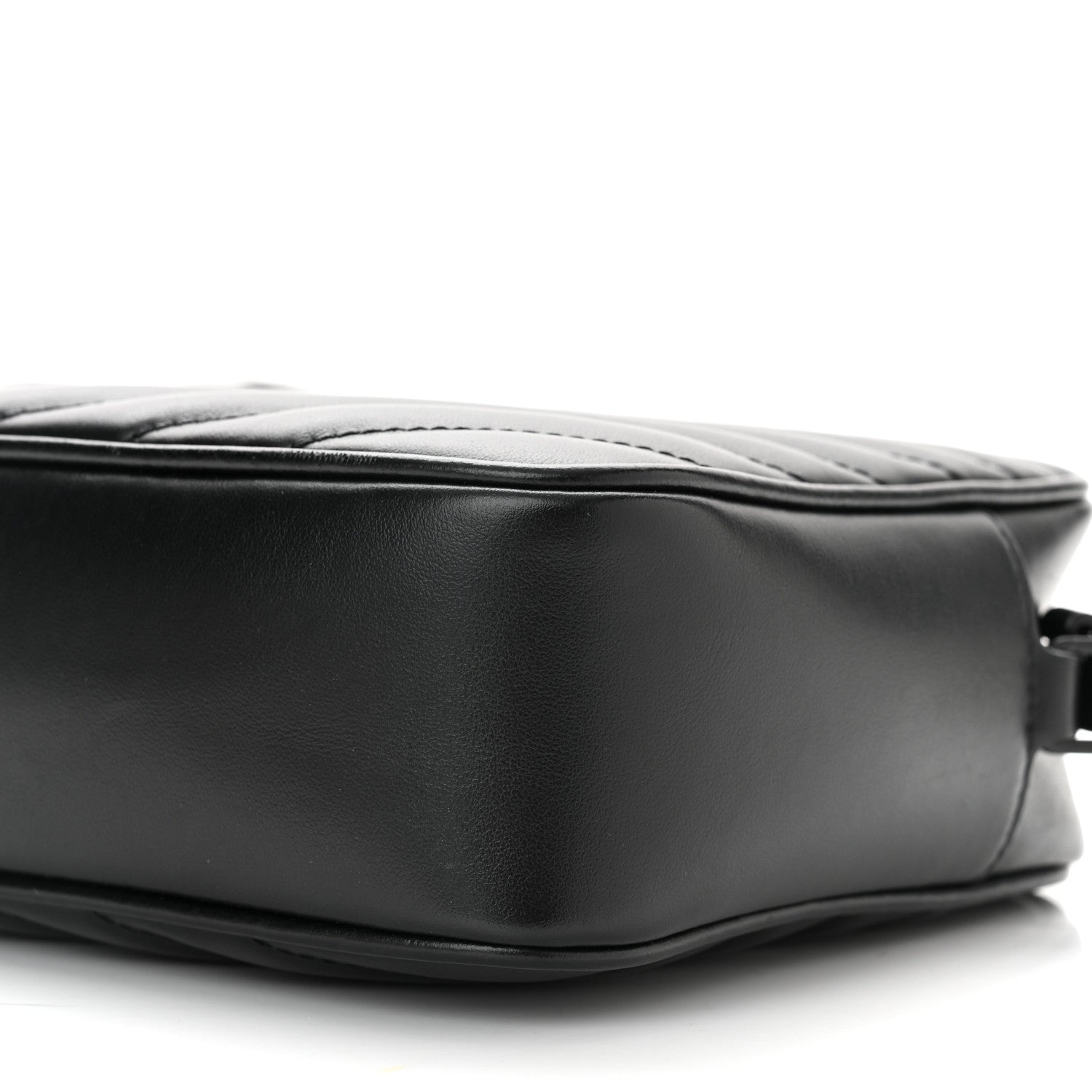 Saint Laurent Calfskin Matelasse Monogram Monochrome Lou Camera Bag Black 9 of 9
