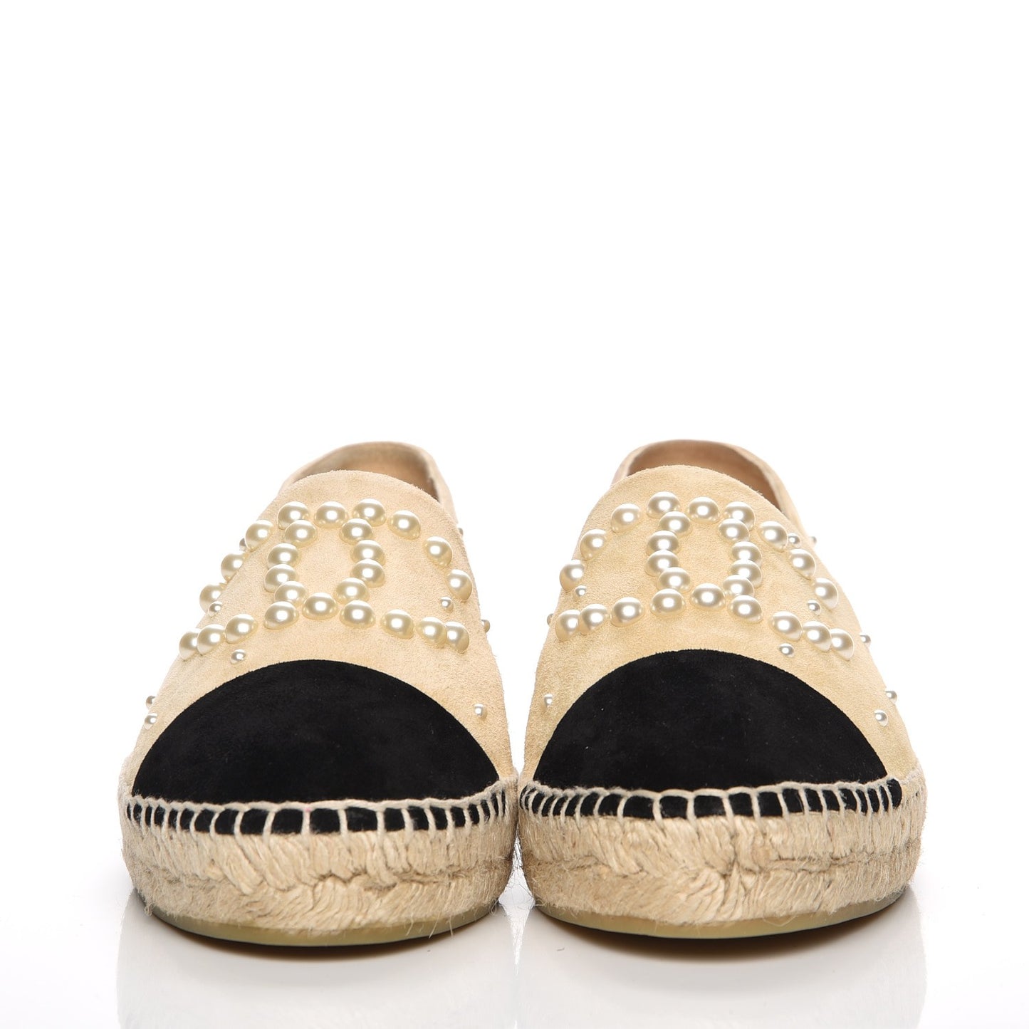Suede Pearl CC Espadrilles 39 Beige