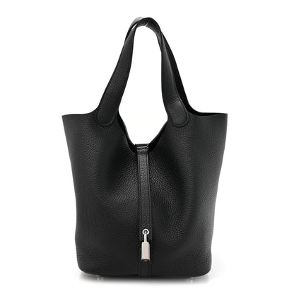 Hermes Taurillon Clemence Picotin Lock 22 MM Black 2 of 21