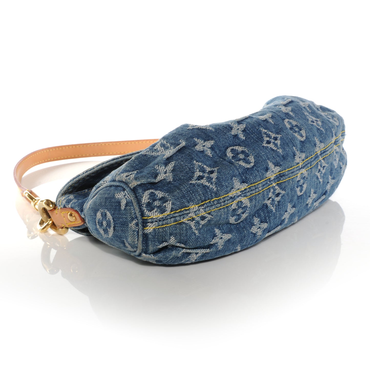 Monogram Denim Mini Pleaty Blue