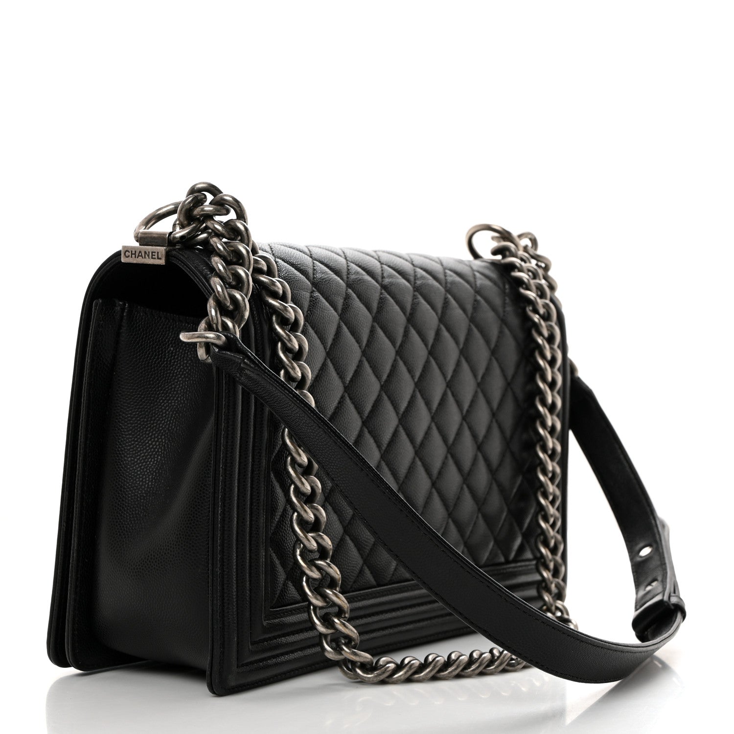 Chanel Caviar Quilted New Medium Boy Flap Black 2 of 10