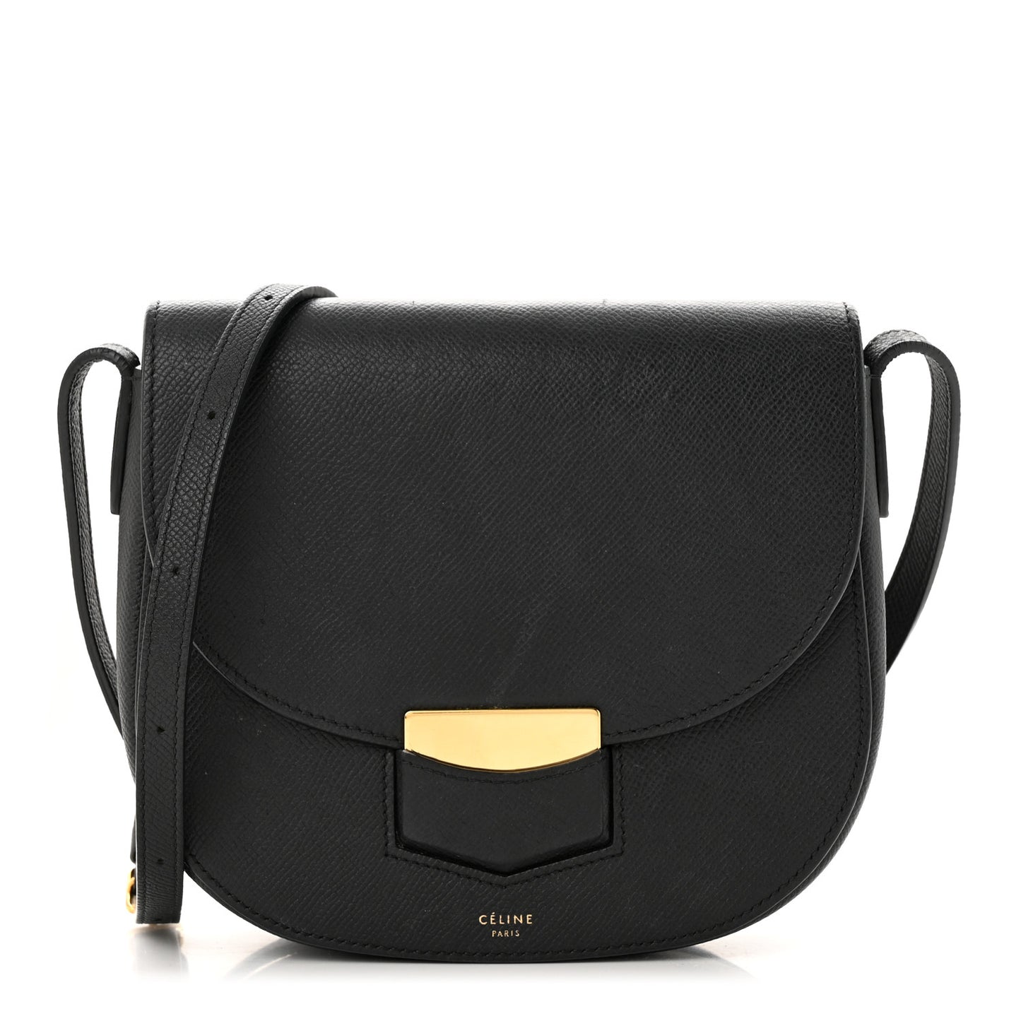 Grained Calfskin Small Trotteur Black