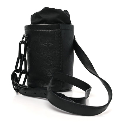 Louis Vuitton Shadow Monogram Chalk Nano Bag Black 3 of 9
