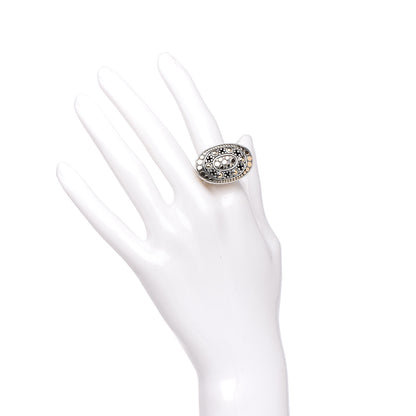 John Hardy Sterling Silver 18K Yellow Gold Jaisalmer Dot East-West Ring 54 7 2 of 6