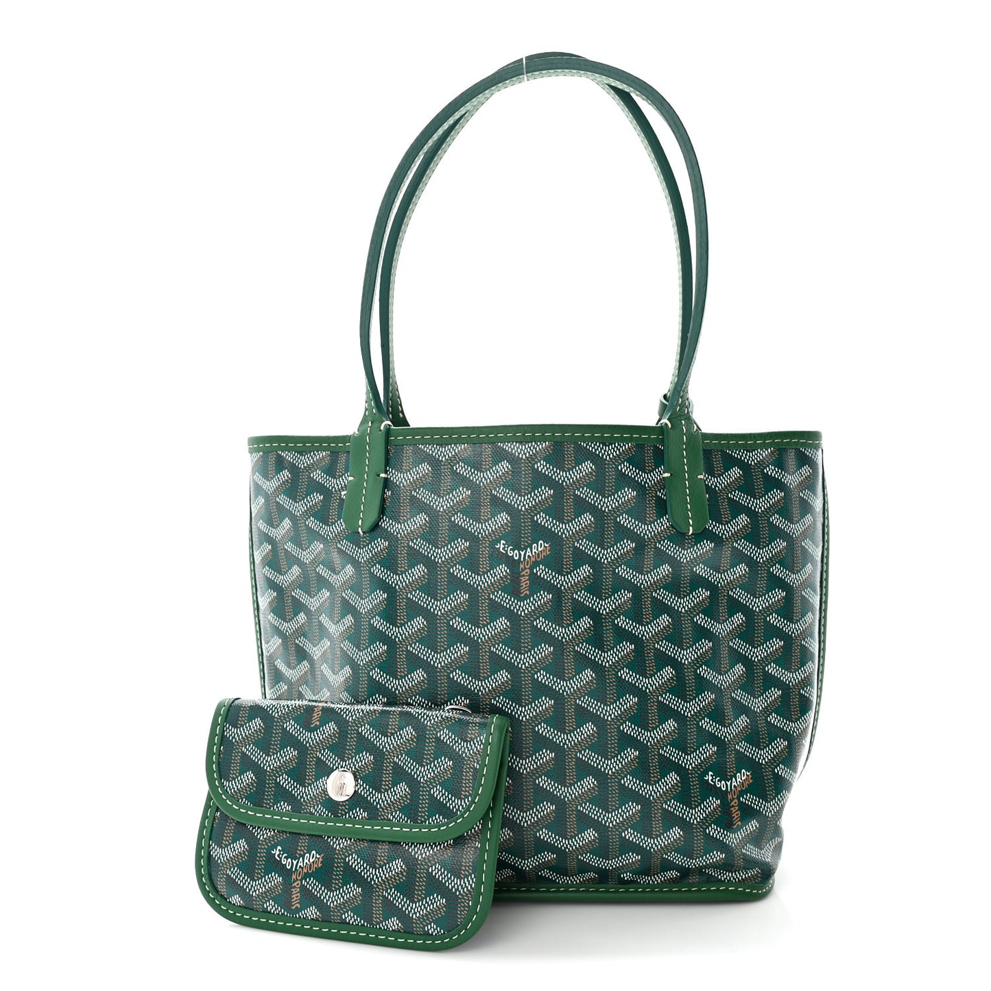Goyardine Reversible Mini Anjou Green