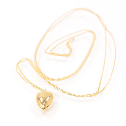 Tiffany 18k Gold Heart Pendant Necklace 1980 3 of 4