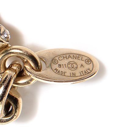 Chanel Crystal CC Necklace Gold 5 of 6