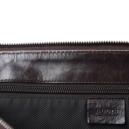 Gucci Denim Monogram Flat Messenger Bag Black 14 of 16