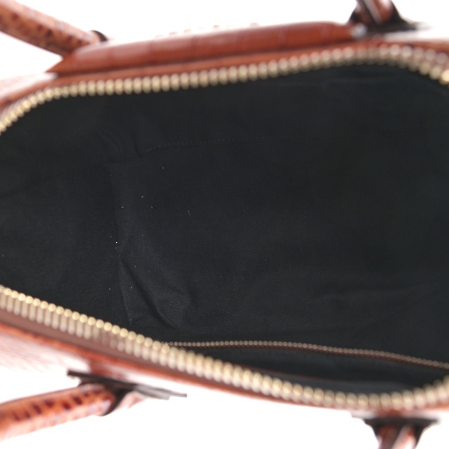 Calfskin Crocodile Embossed Small Antigona Cognac