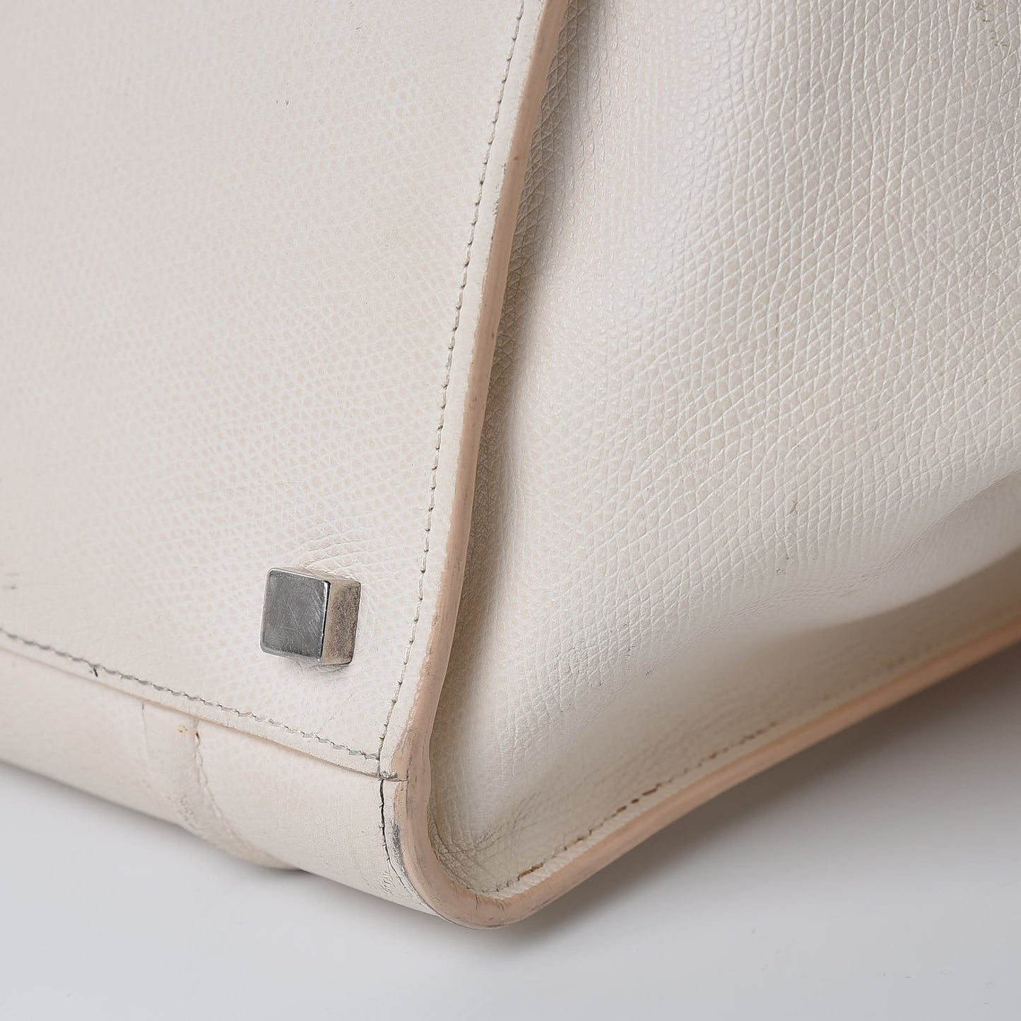 Grained Calfskin Medium Phantom Luggage Cream