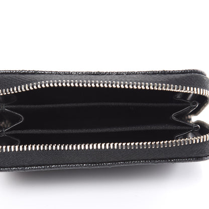 Chanel Metallic Caviar Quilted Zip Coin Purse Black 5 of 9