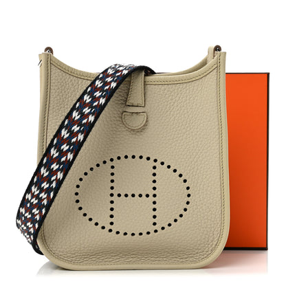 Hermes Taurillon Clemence Zigzag Evelyne TPM Beton Black White Deep Bleu 11 of 11