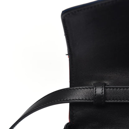 Gucci Calfskin Bamboo Trapuntata Queen Margaret Top Handle Bag Blue Agata Hibiscus Red Mystic White Sugar Pink 11 of 12
