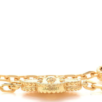 Van Cleef & Arpels 18K Yellow Gold 10 Motifs Guilloche Vintage Alhambra Necklace 5 of 5