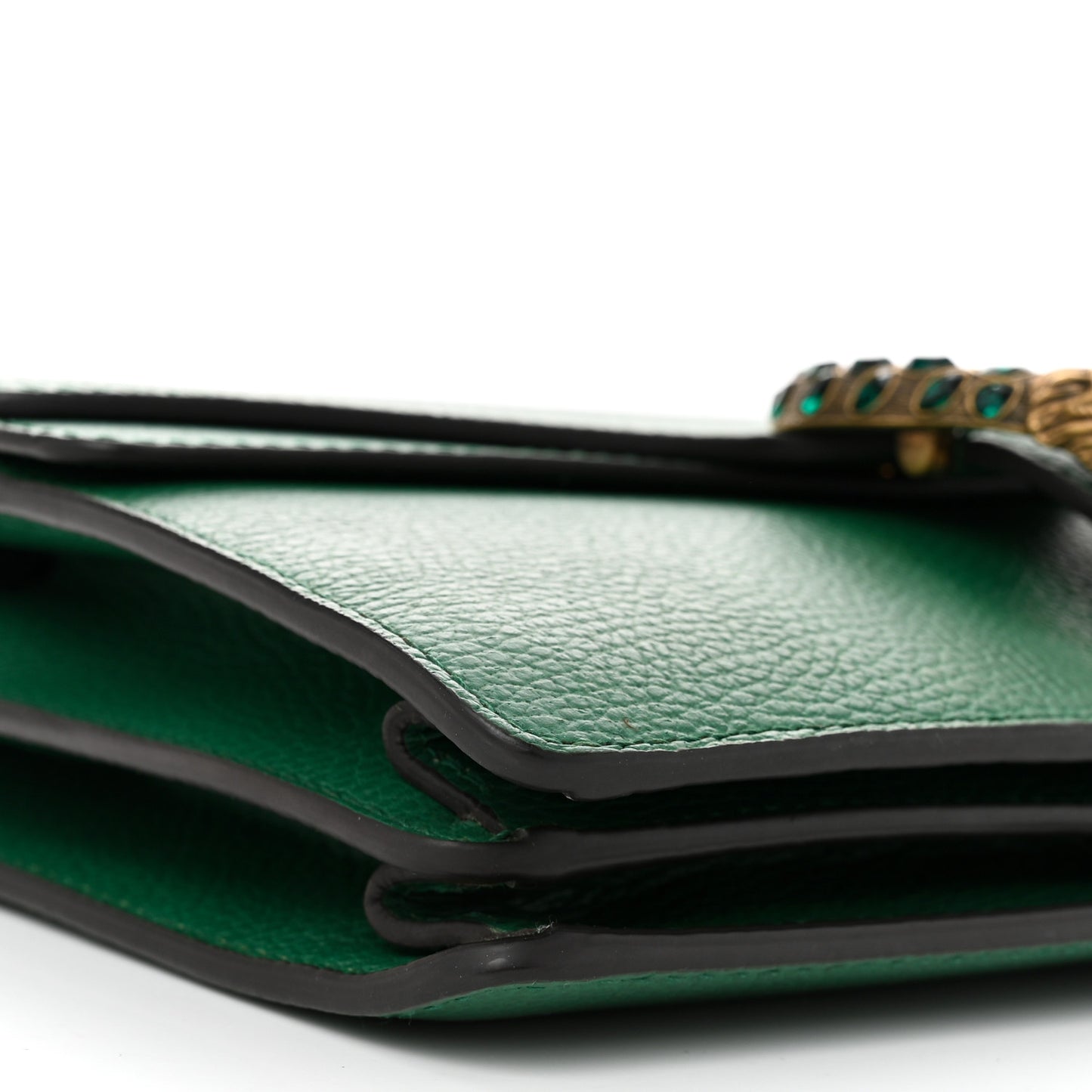 Pebbled Calfskin Small Dionysus Shoulder Bag Emerald