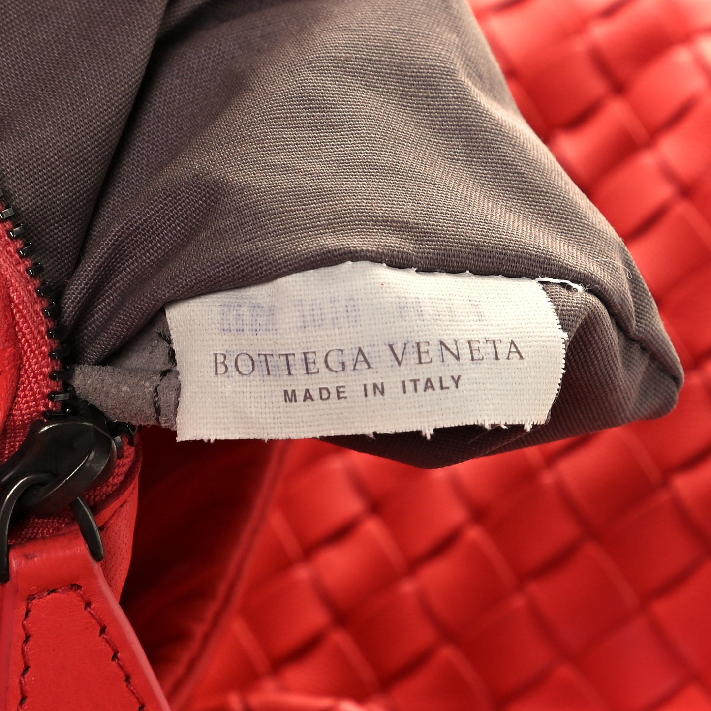 Nappa Intrecciato Large Campana Hobo Corniola