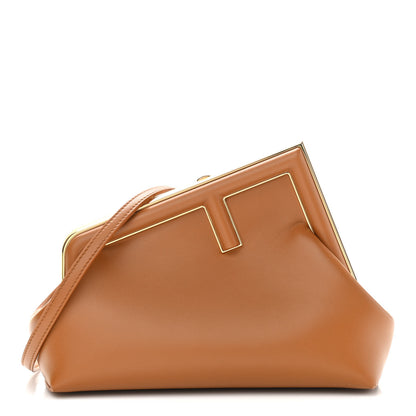 Fendi Shiny Nappa Small Fendi First Caramello 1 of 9