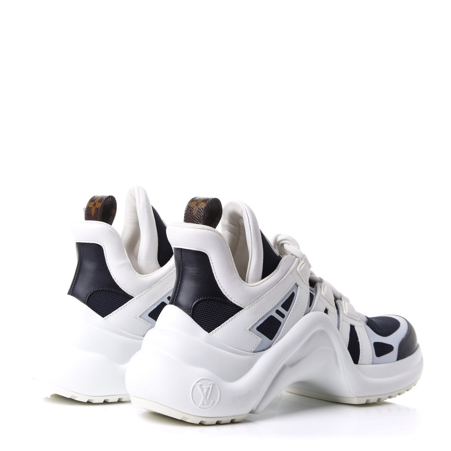 Calfskin Technical Nylon LV Archlight Sneakers 36.5 Marine