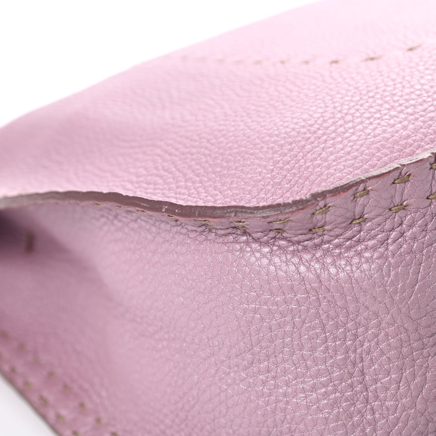 Fendi Metallic Calfskin Romano Selleria Hobo Light Purple 9 of 20