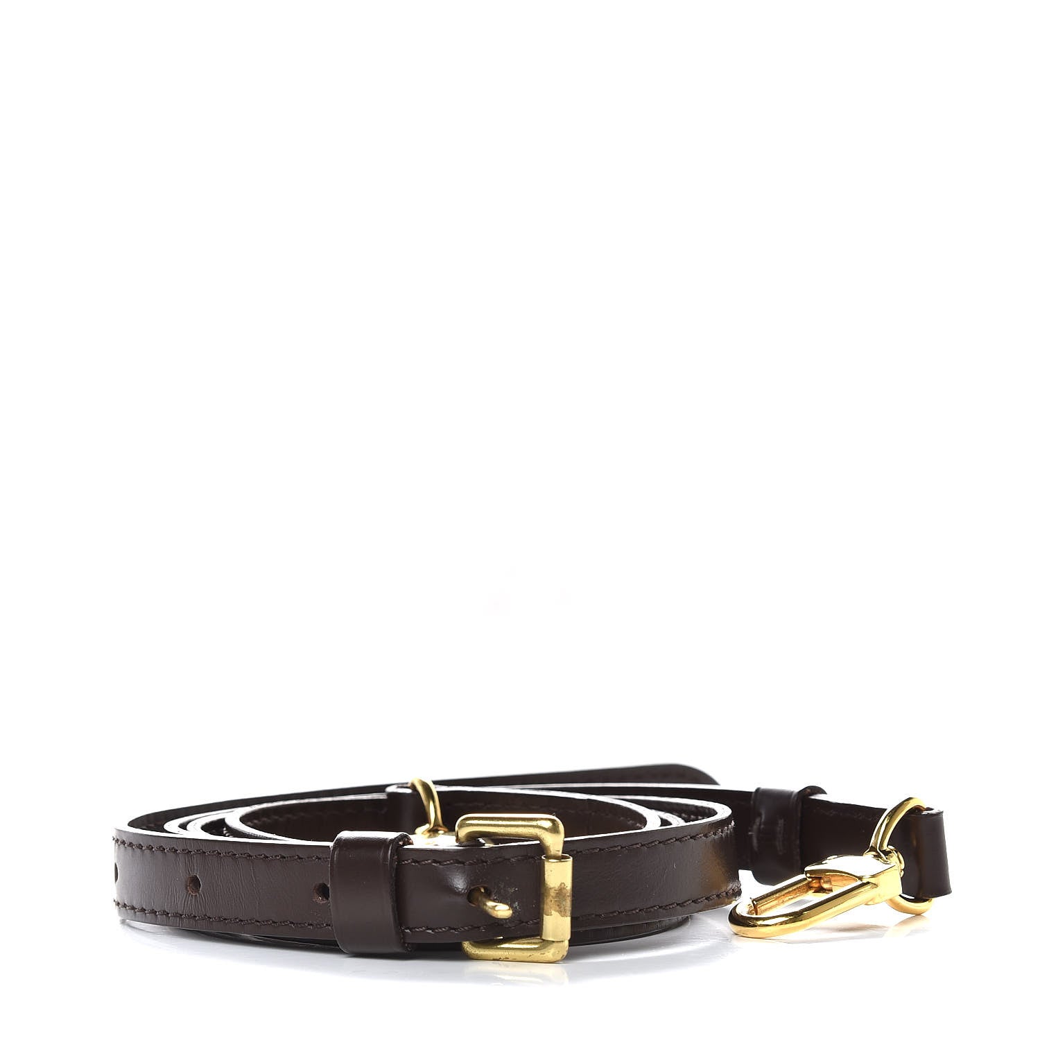 Louis Vuitton Calfskin 16mm Adjustable Shoulder Strap Brown 1 of 4