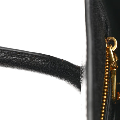 Miu Miu Goatskin Madras Tote Black 18 of 18