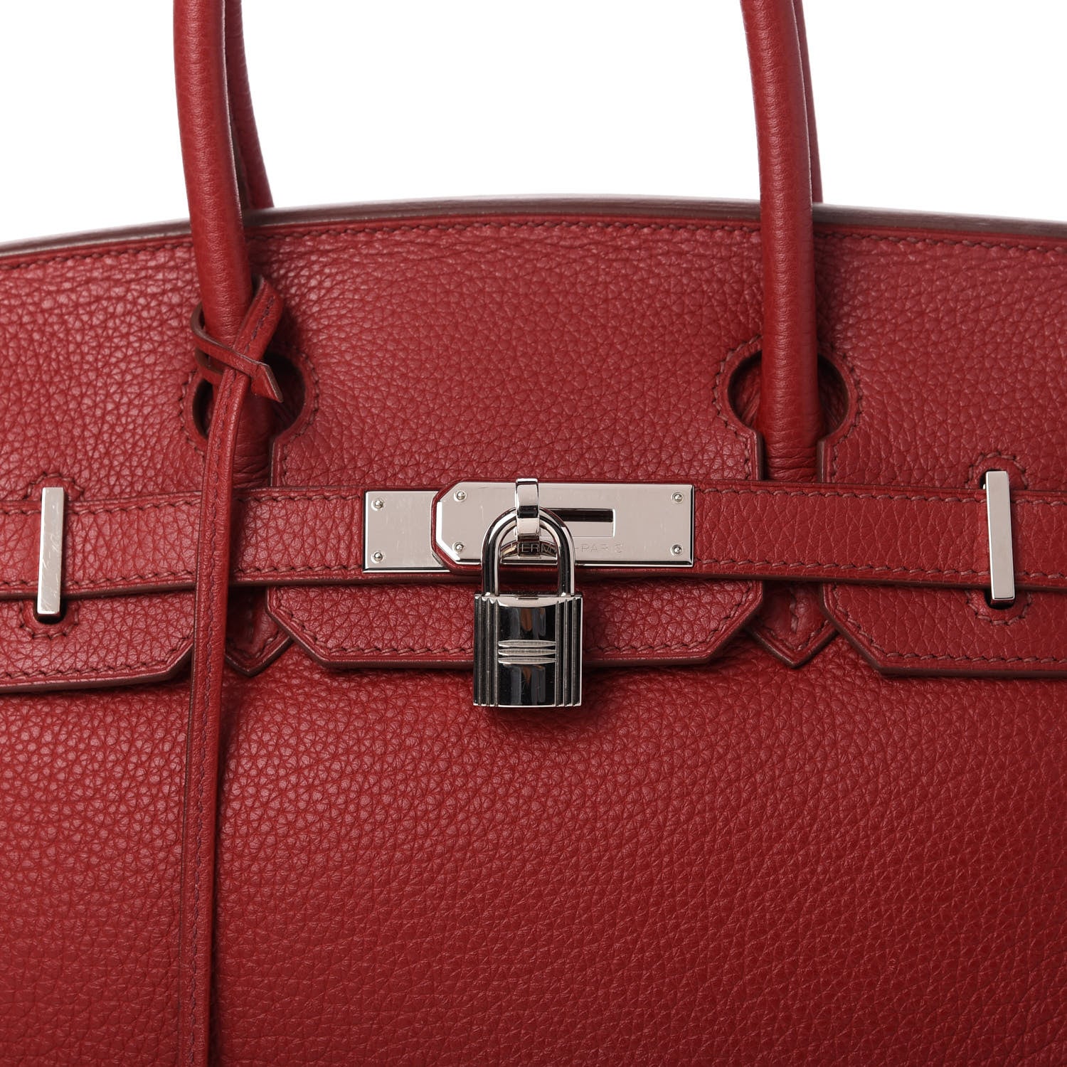 Hermes Taurillon Clemence Birkin 30 Rouge Garance 10 of 10