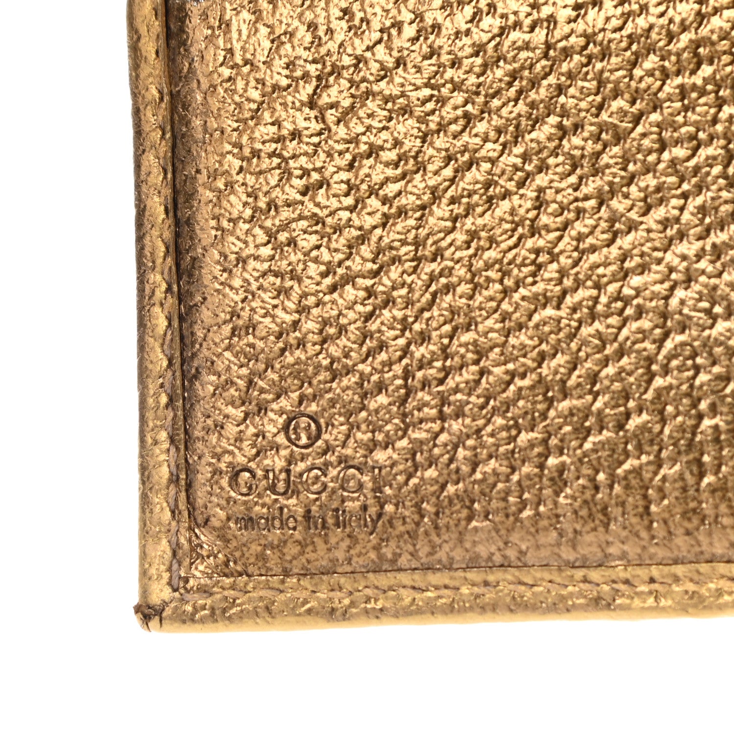 Gucci Monogram Princy Compact French Flap Wallet Gold 10 of 12