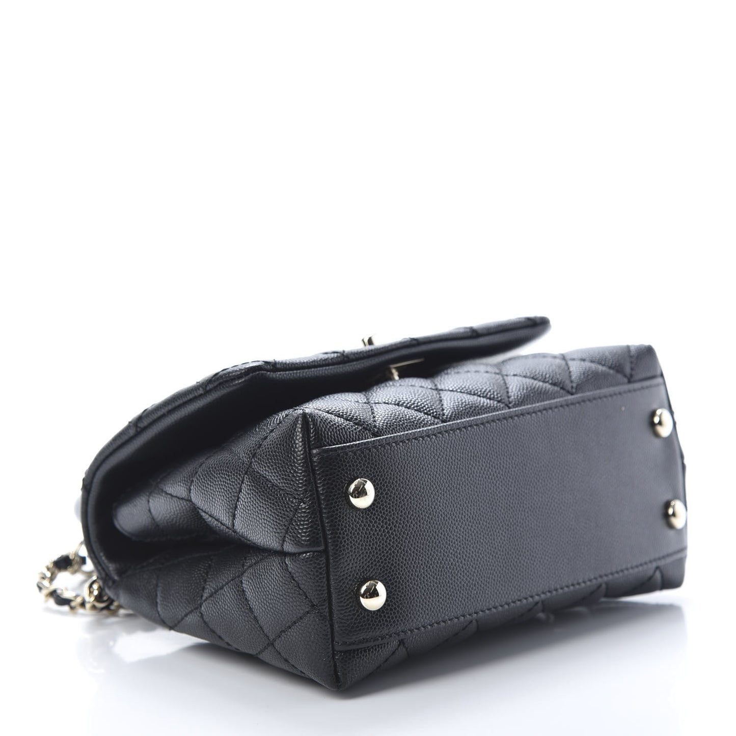 Caviar Quilted Extra Mini Coco Handle Flap Black