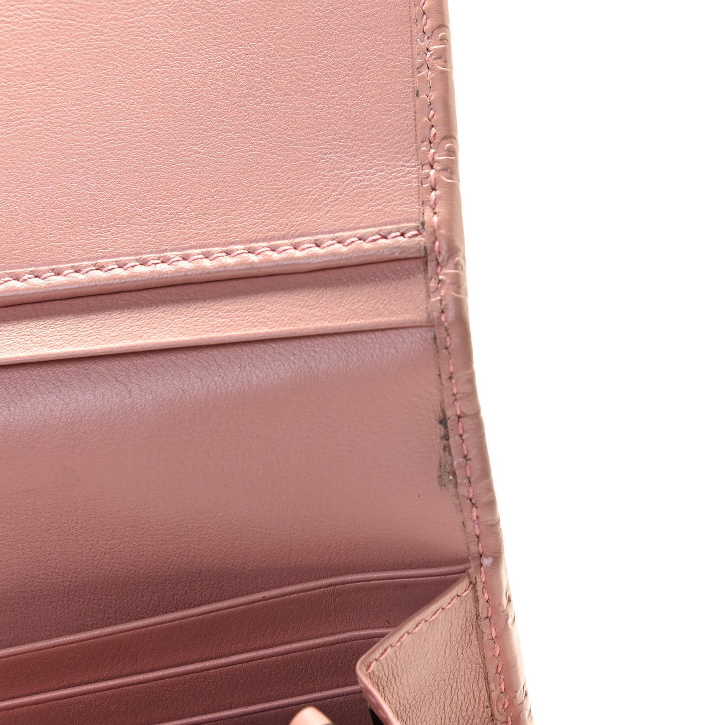 Soft Microguccissima Continental Wallet Soft Pink