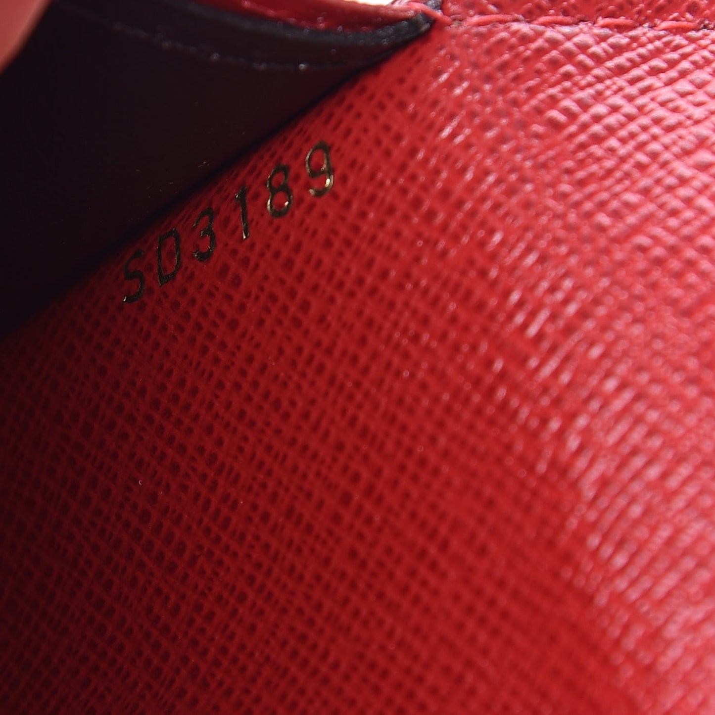 Damier Ebene Emilie Wallet Red