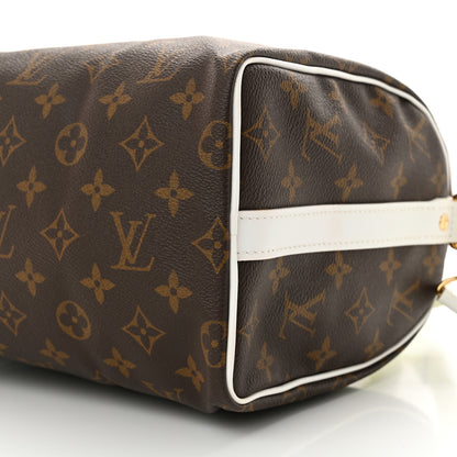 Louis Vuitton Monogram LV Match Speedy Bandouliere 25 White 9 of 12
