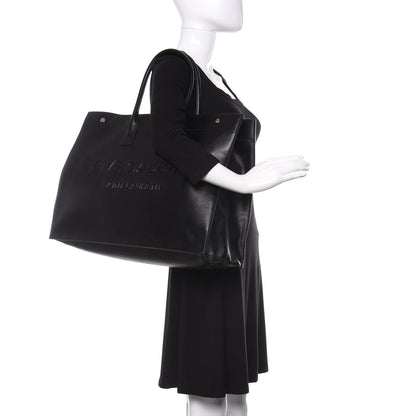 Saint Laurent Vitello Rive Gauche Large Tote Black 2 of 9