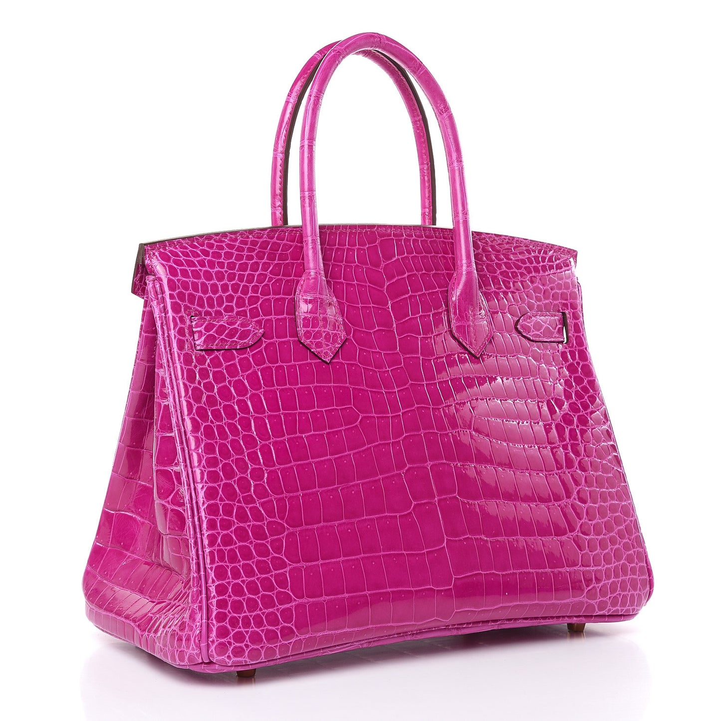 Shiny Porosus Crocodile Birkin 30 Rose Scheherazade