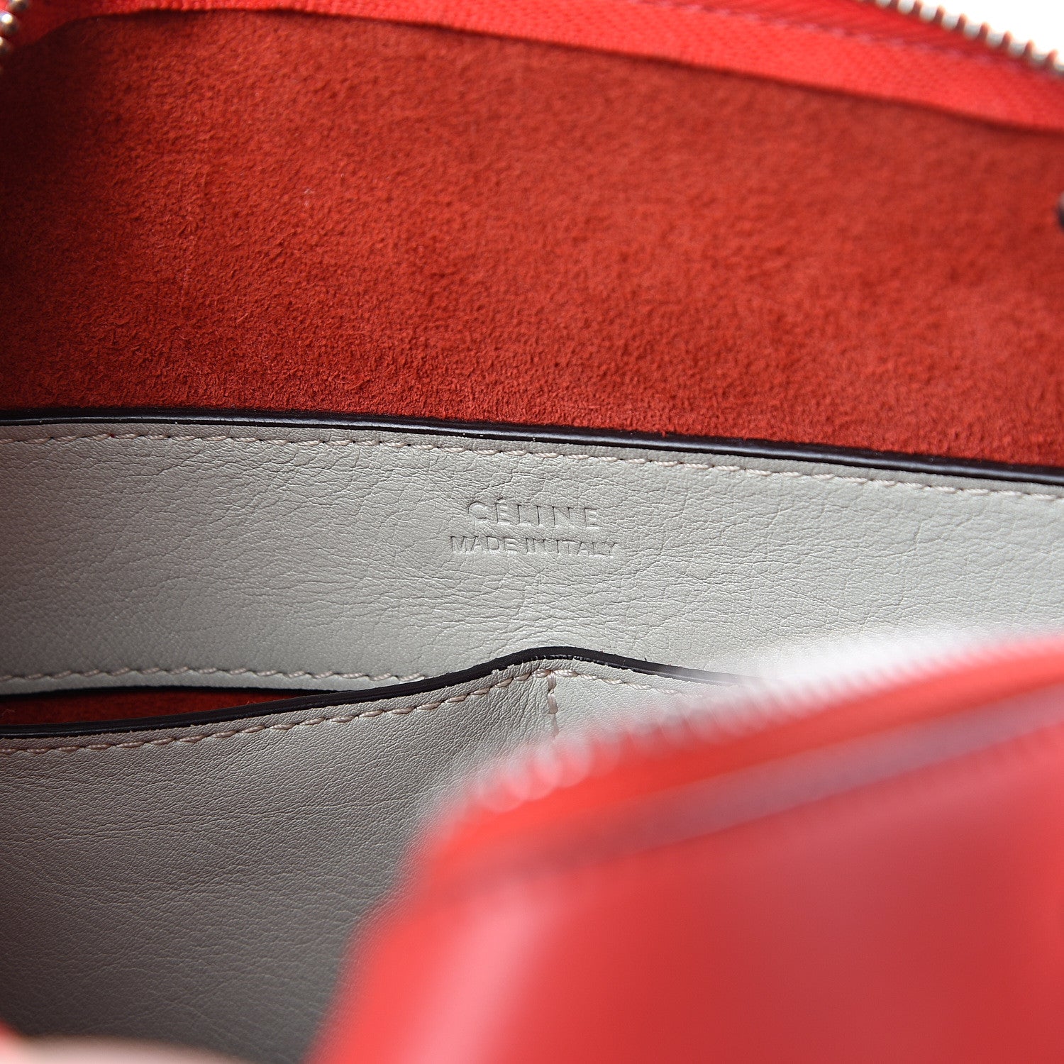 Celine Lambskin Small Soft Cube Satchel Bright Red 5 of 15