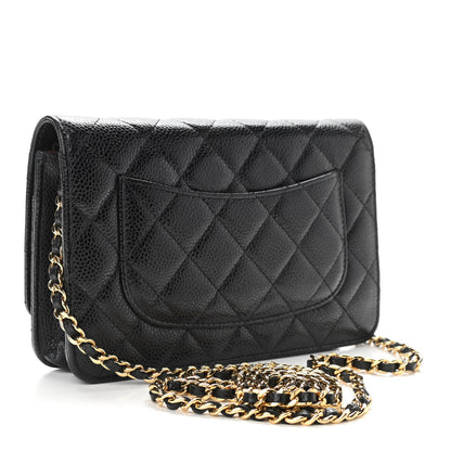 Chanel Caviar Quilted Wallet On Chain WOC Black 3 of 12