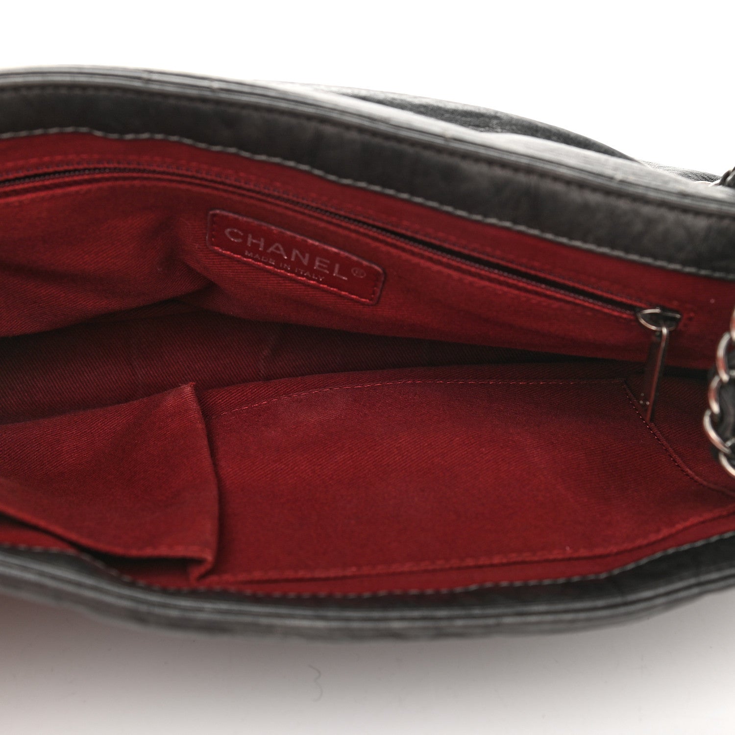 Chanel Aged Calfskin Quilted Medium Pondichery Flap Black 5 of 9