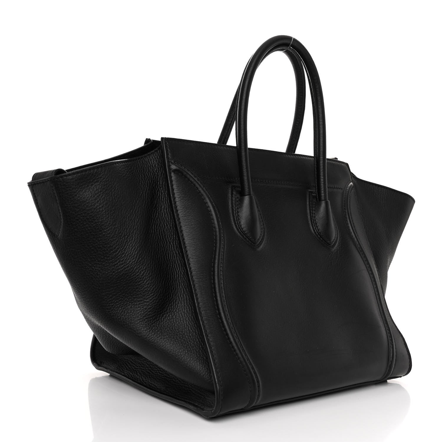 Celine Supple Calfskin Medium Phantom Luggage Black 3 of 9