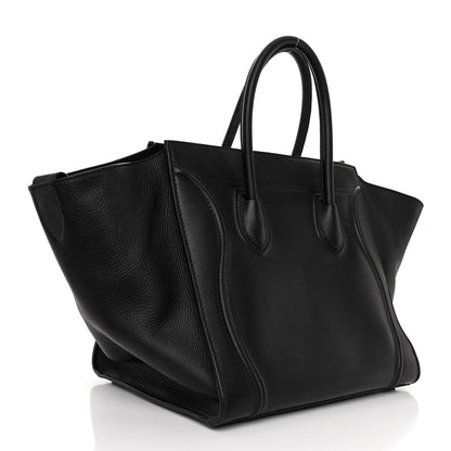 Celine Supple Calfskin Medium Phantom Luggage Black 3 of 9