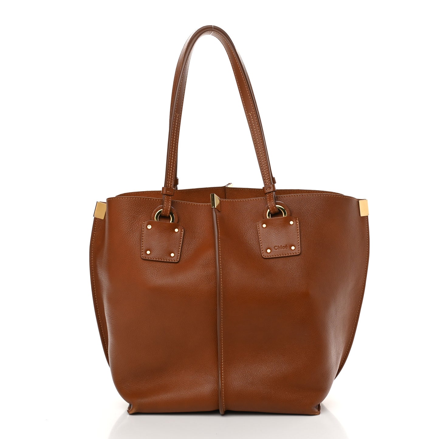 Smooth Calfskin Medium Vick Tote Caramel
