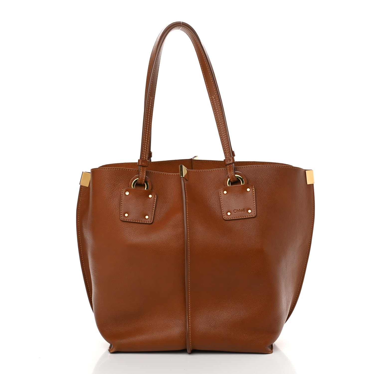 Chloe Smooth Calfskin Medium Vick Tote Caramel 3 of 15