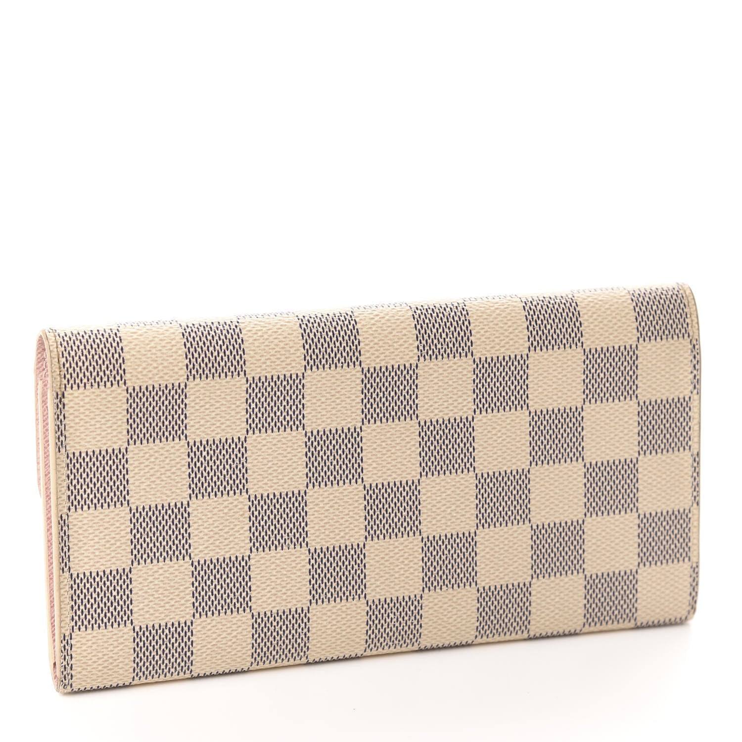 Louis Vuitton Damier Azur Emilie Wallet Rose Ballerine 3 of 6