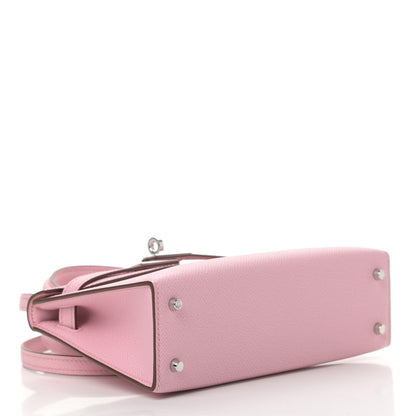 Hermes Epsom Mini Kelly Sellier 20 Mauve Sylvestre 4 of 10