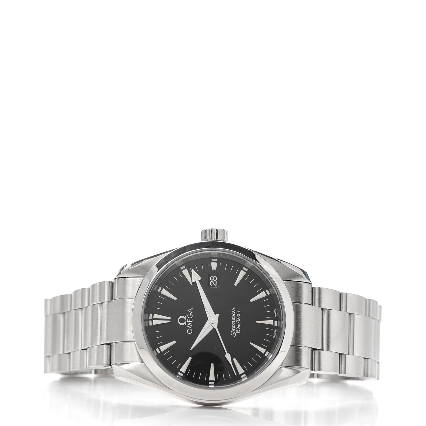 Stainless Steel 36mm Seamaster Aqua Terra Quartz Watch Black 2518.50