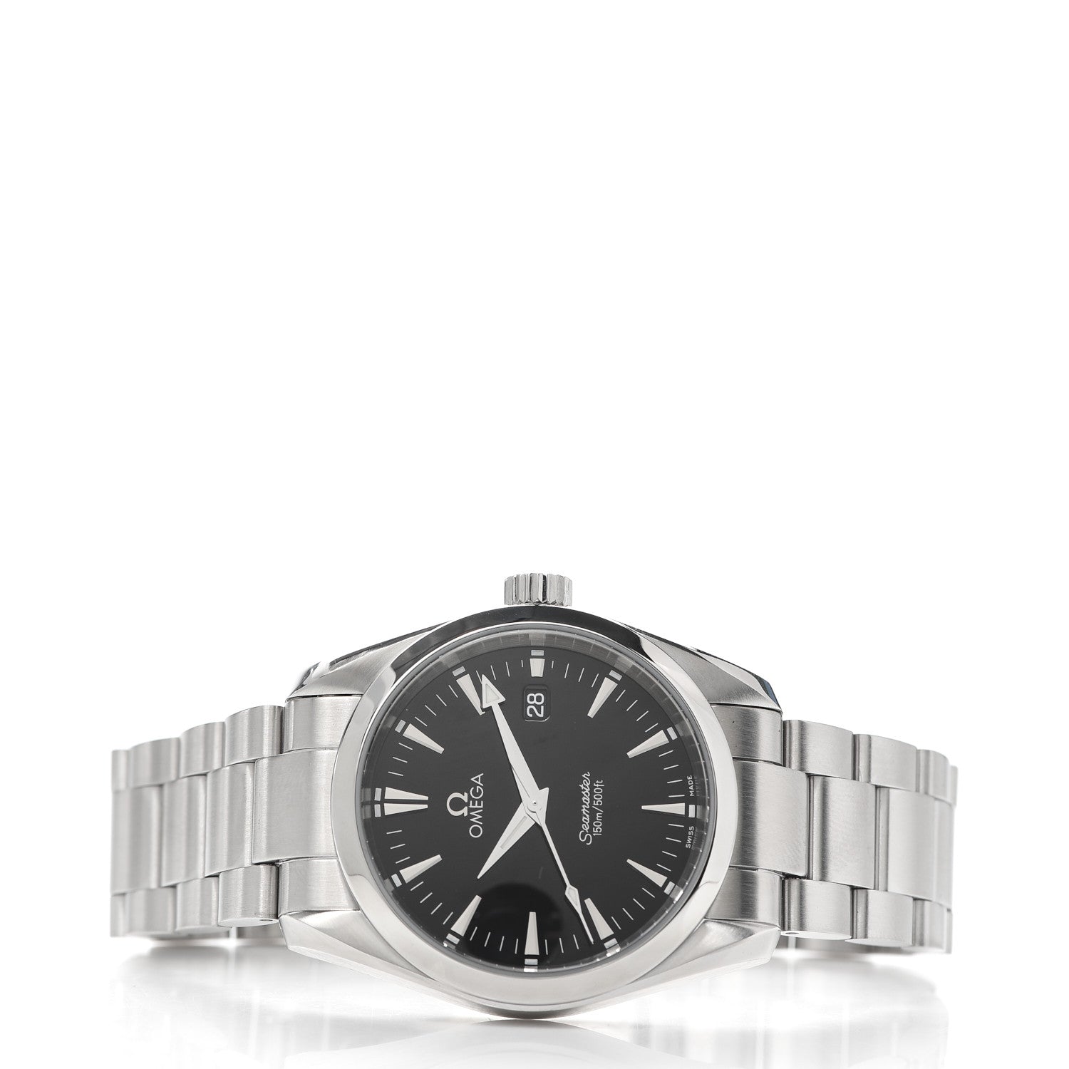 Omega Stainless Steel 36mm Seamaster Aqua Terra Quartz Watch Black 2518.50 2 of 5