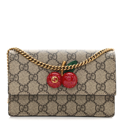Gucci GG Supreme Monogram Mini Cherry Chain Bag 1 of 9