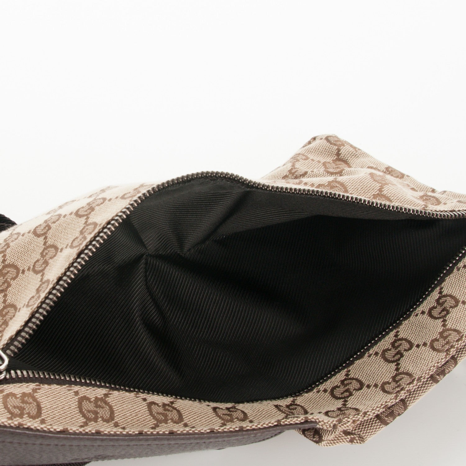 Gucci GG Monogram Double Pocket Belt Bag Dark Brown 5 of 7