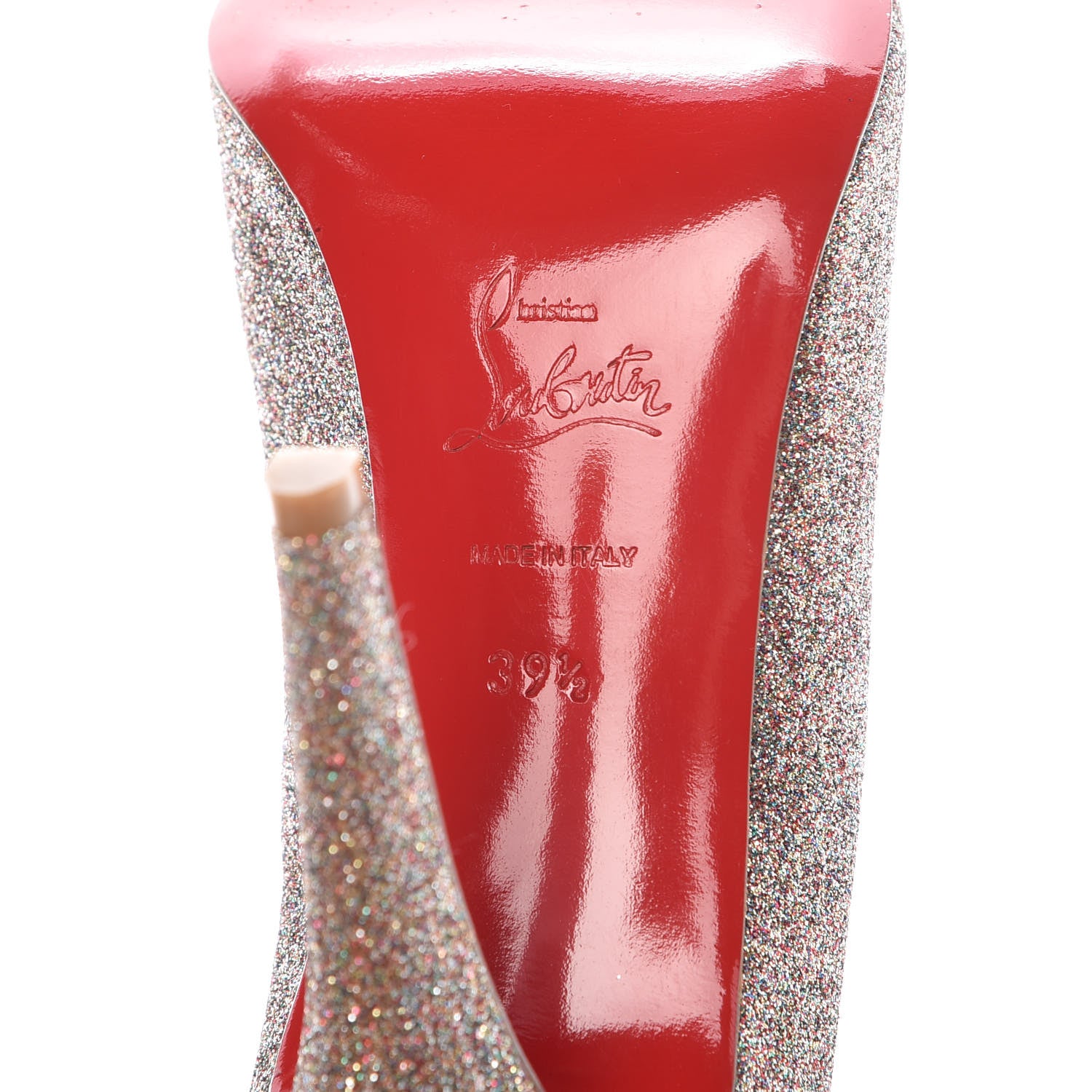 Christian Louboutin Glitter Canvas Aliglitter Fifille 100 Pumps 39.5 Multicolor 9 of 12