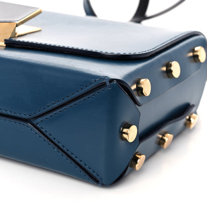 Jimmy Choo Smooth Calfskin Lockett City Shoulder Bag Midnight Blue 10 of 10