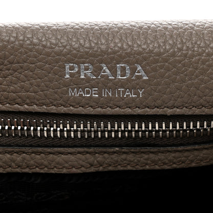 Prada Vitello Daino Soft Flap Crossbody Argilla 6 of 10
