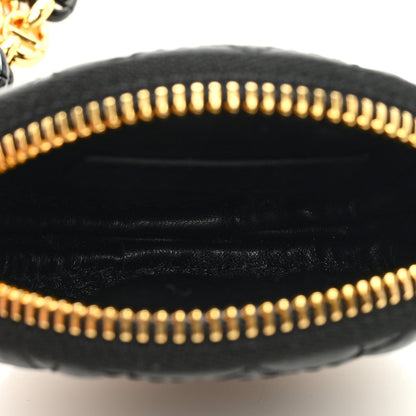 Christian Dior Lambskin Mini Cannage Round Caro Crossbody Pouch Black 5 of 8